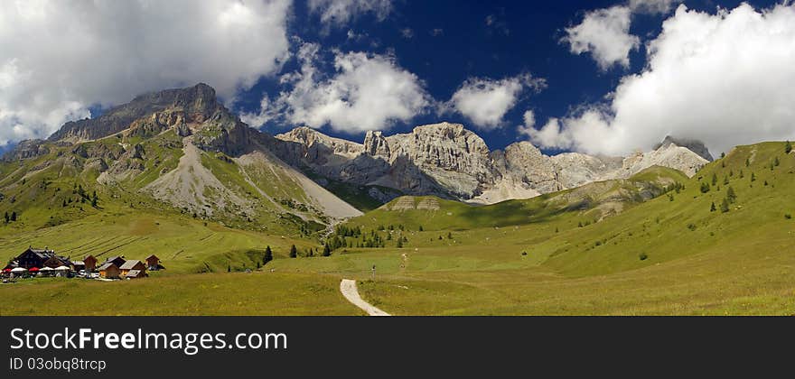 A fantastic panoramic view on alps. A fantastic panoramic view on alps