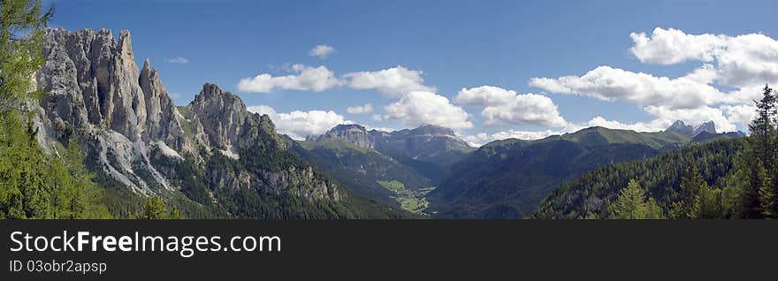 A panoramic view of alps. A panoramic view of alps