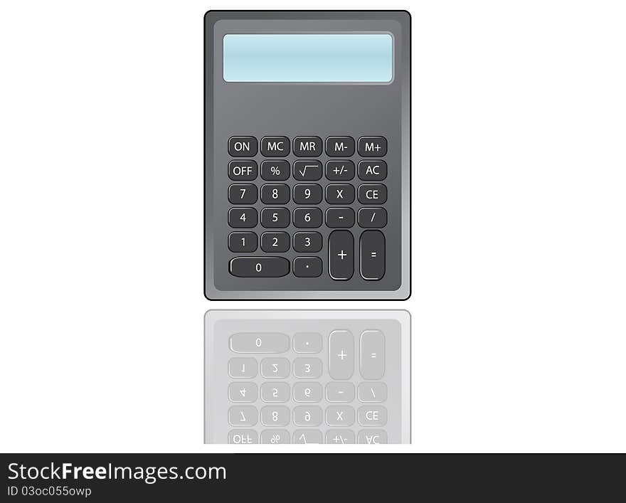 Vector illustration of business calculator