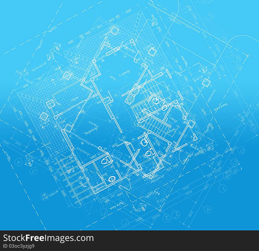 This is a picture of an architectural drawing overlaid onto a blueprint themed background. Great for a technical looking background, or book cover. Background image appears clearer when viewed at a larger scale. This is a picture of an architectural drawing overlaid onto a blueprint themed background. Great for a technical looking background, or book cover. Background image appears clearer when viewed at a larger scale