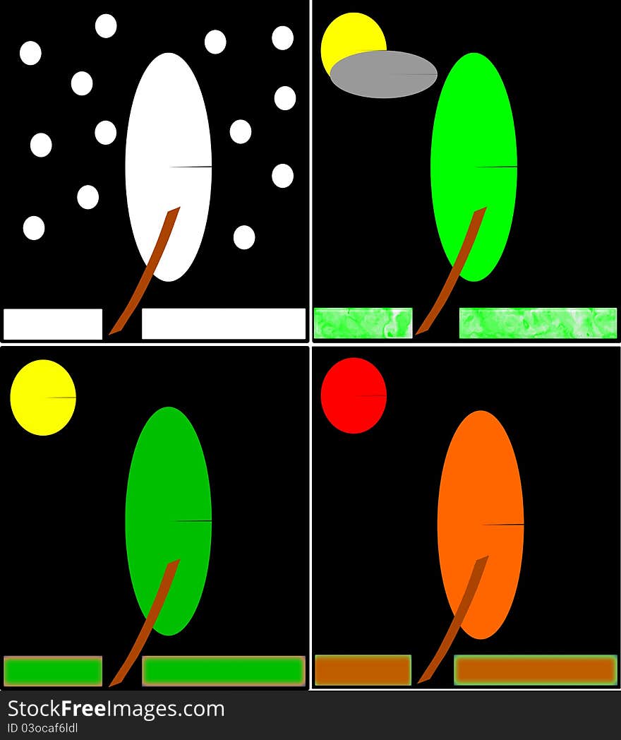 An image representing the four seasons