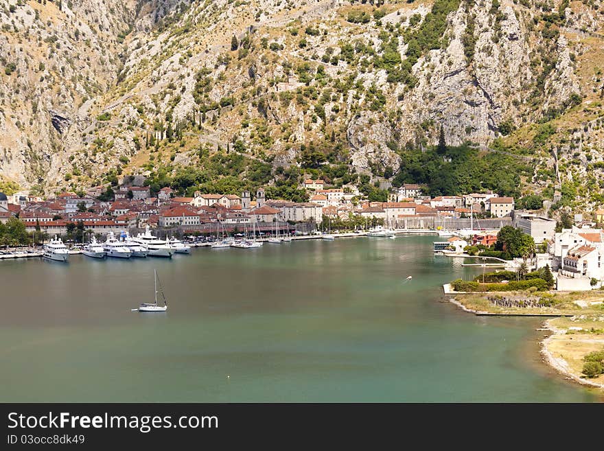 Aerial view on Kotor - Montenegro