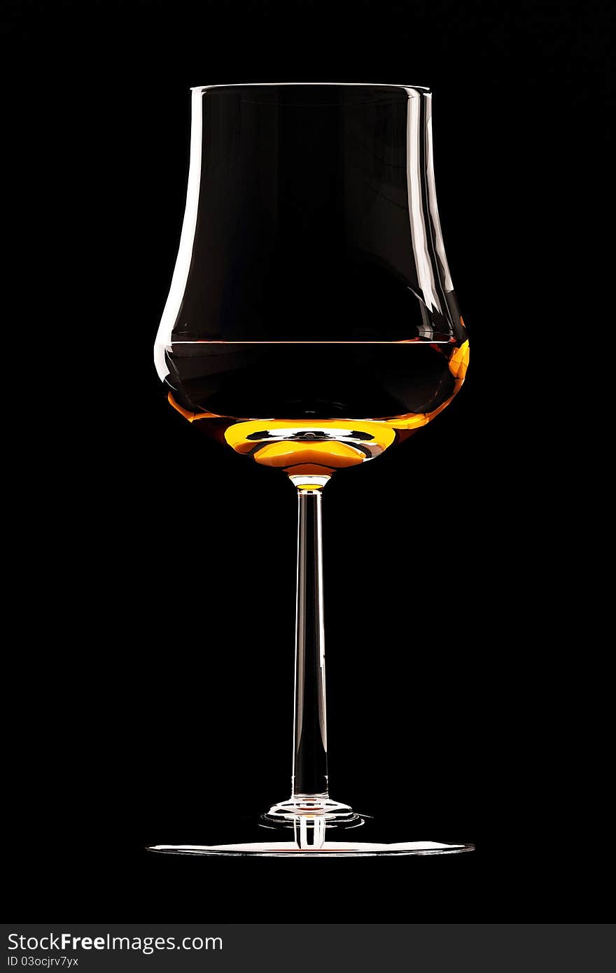 Coctail glass isolated on black background. Coctail glass isolated on black background