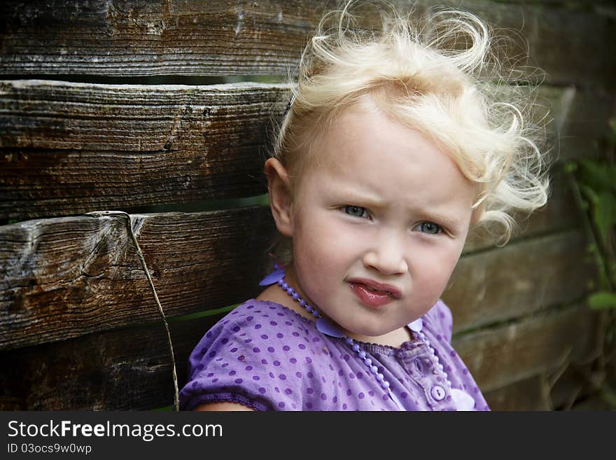 Cute 3 year old girl outdoor