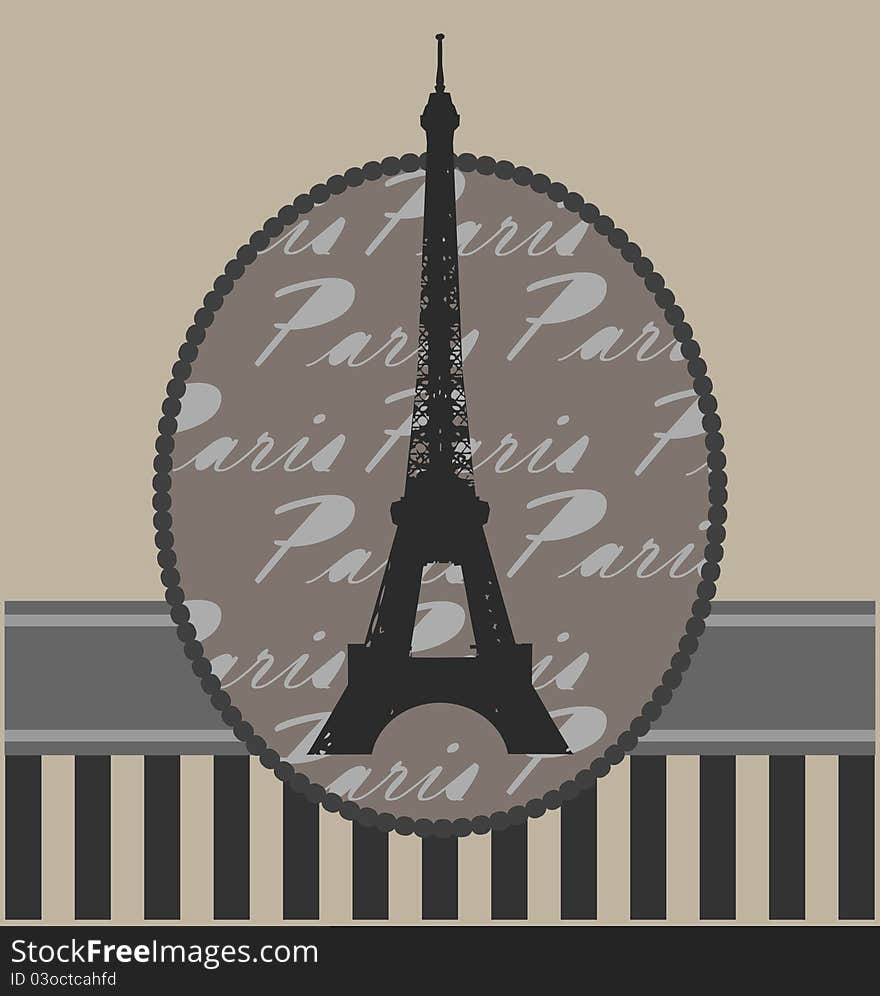 Background With Tour Eiffel