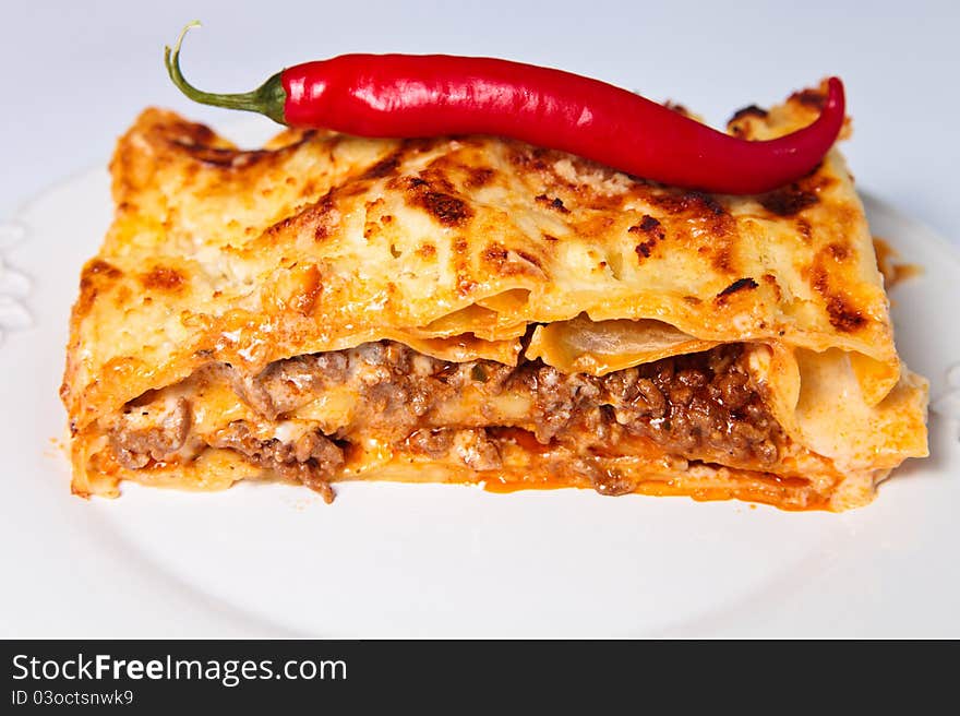 Slice Of Lasagne