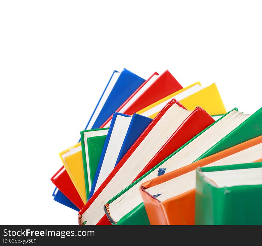 Pile Of Books Isolated On A White Background