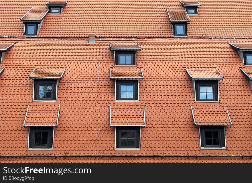 Ceramic Roof full of windows. Ceramic Roof full of windows