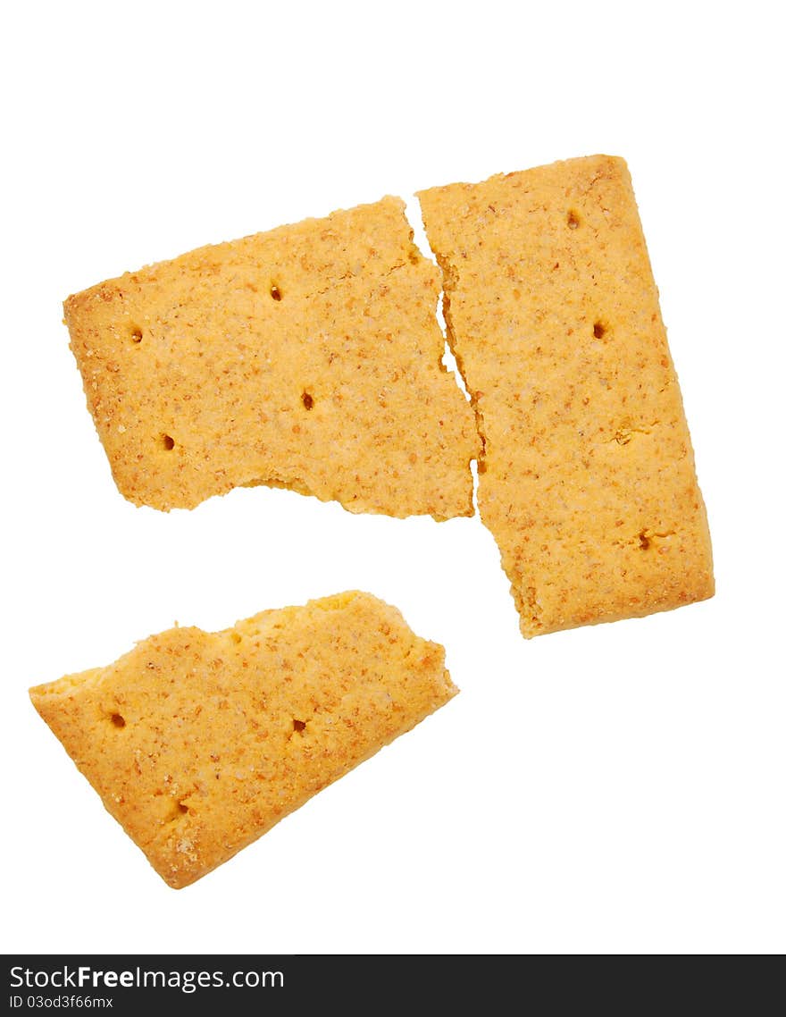 A Graham cracker snack isolated white