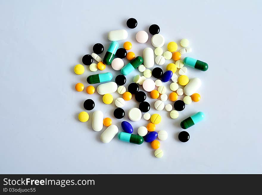 Variety of pills for medication