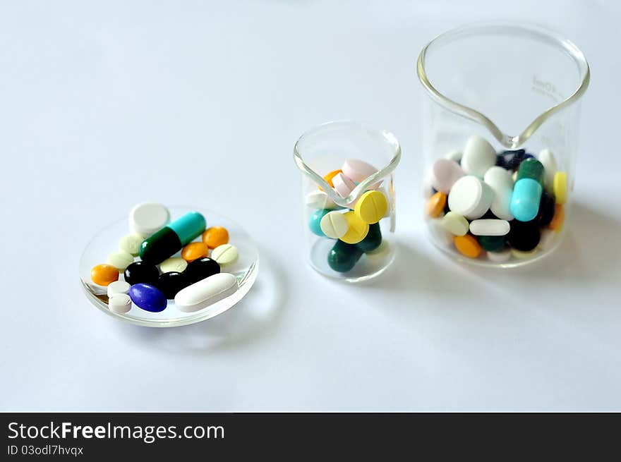 Variety of pills for medication