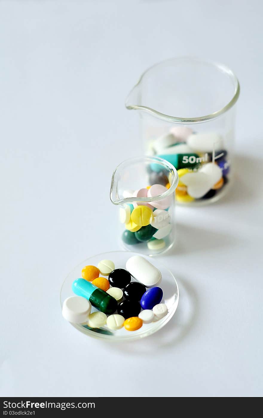 Variety of pills for medication