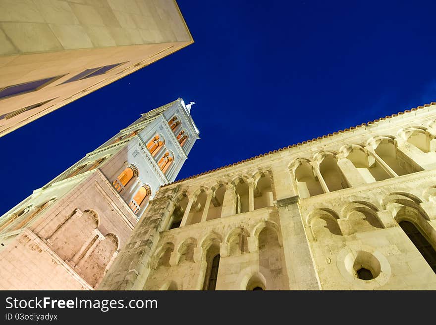 St.Anastasia Church In Zadar At Dusk