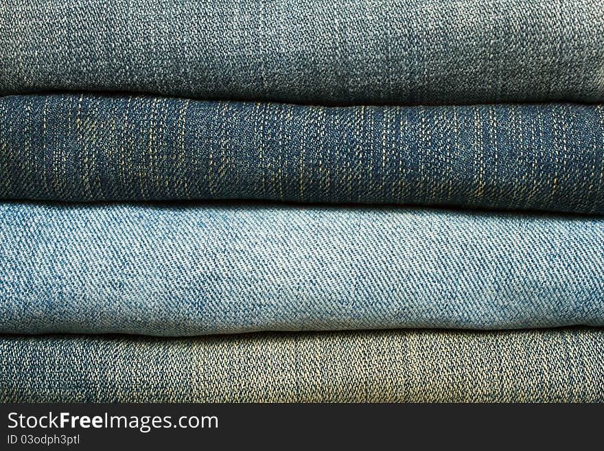 A blue jeans textured background