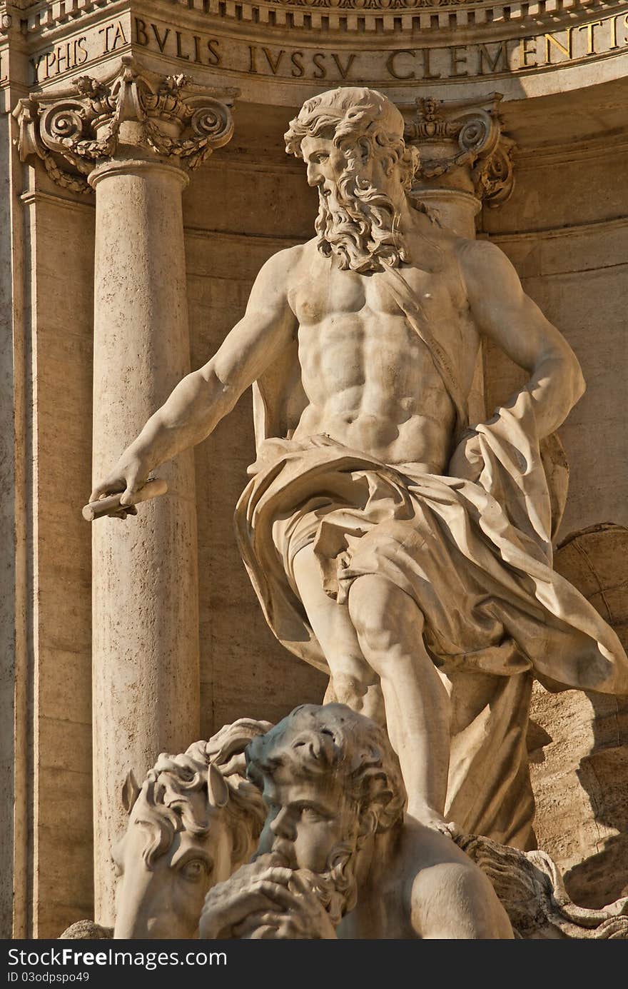 Baroque Trevi Fountain (Fontana di Trevi) in Rome, Italy