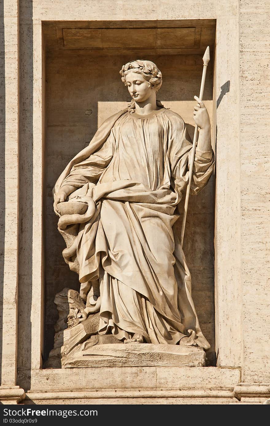 Baroque Trevi Fountain (Fontana di Trevi) in Rome, Italy