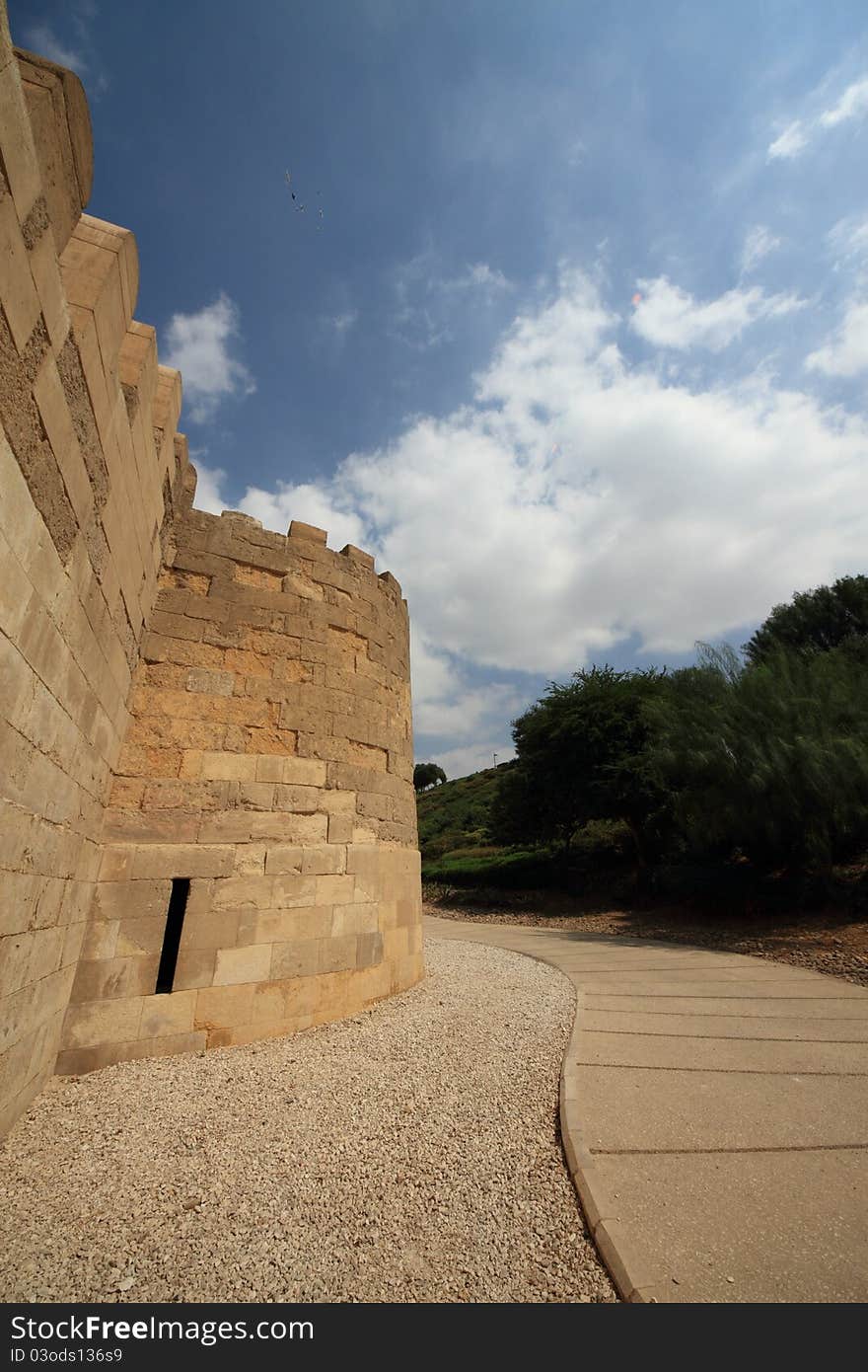 The landscape inside the Azhar park in Cairo Egypt