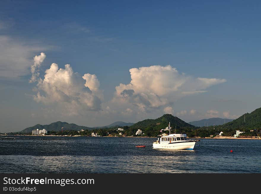 Yacht in the gulf of Thailand