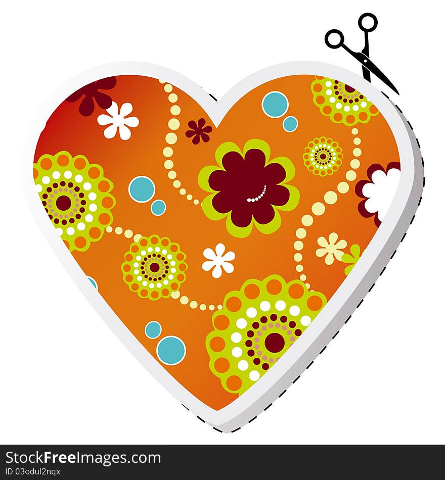 Beauty spring flower valentine heart