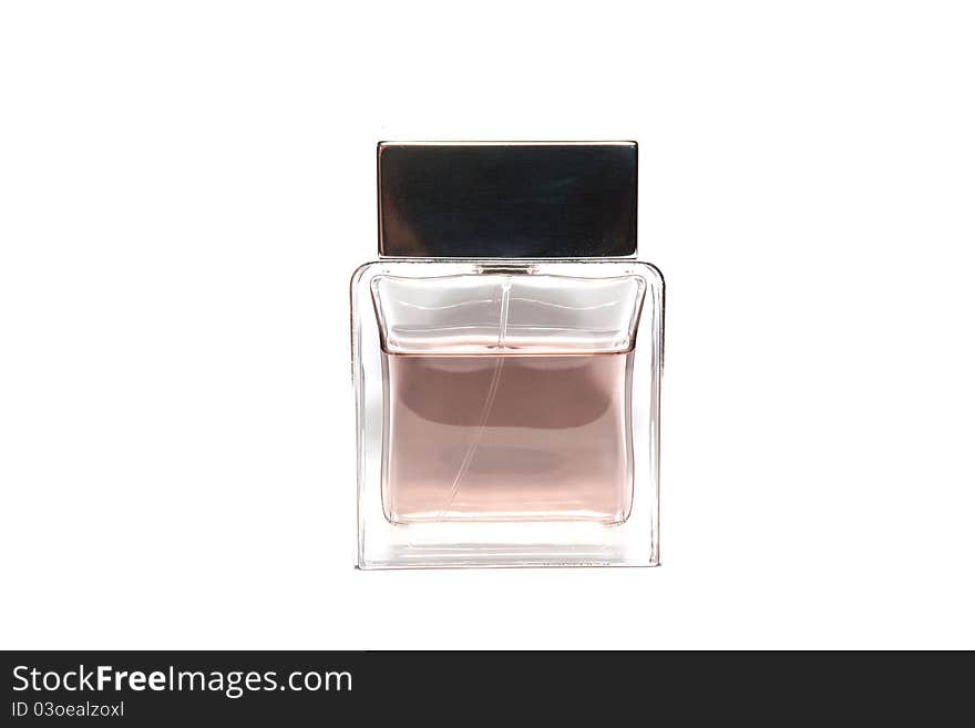 Perfume bottle square shape.