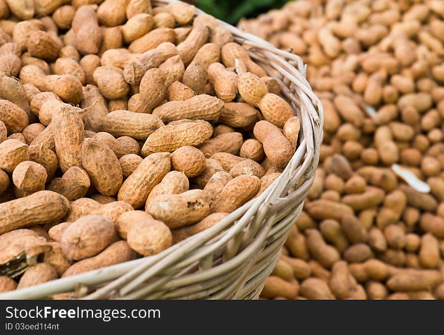 Peanuts in basket,Thailand market