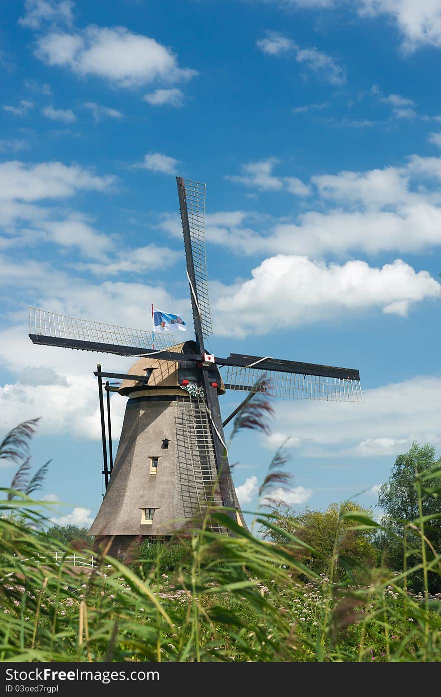 Windmill near Kinderdijk in NL (UN world heritage)