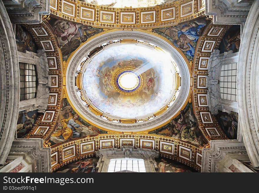 A small dome into St Peter's Cathedral, Rome