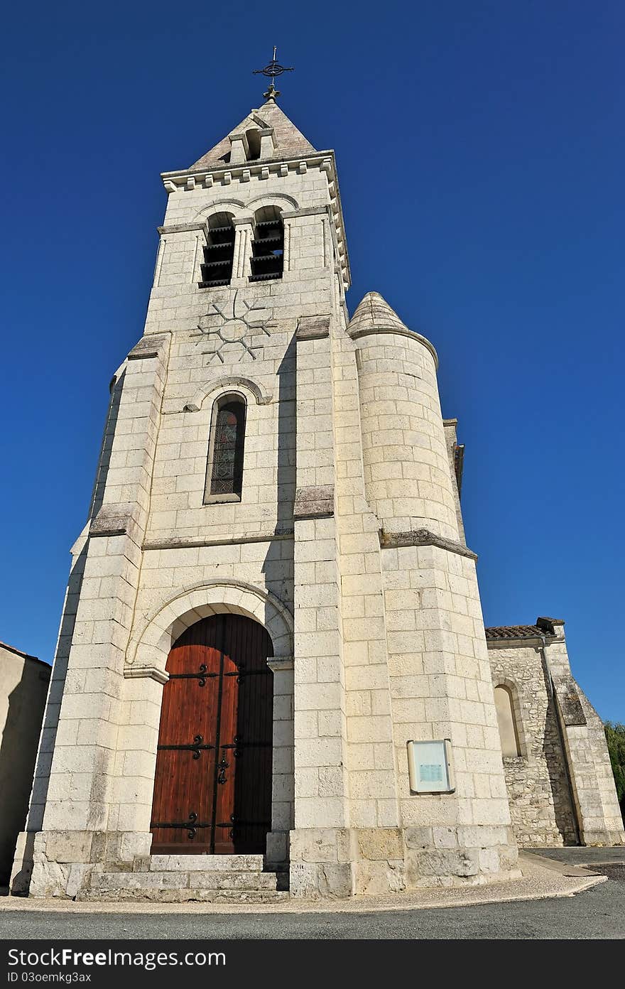 A church in a small village in southern France. A church in a small village in southern France