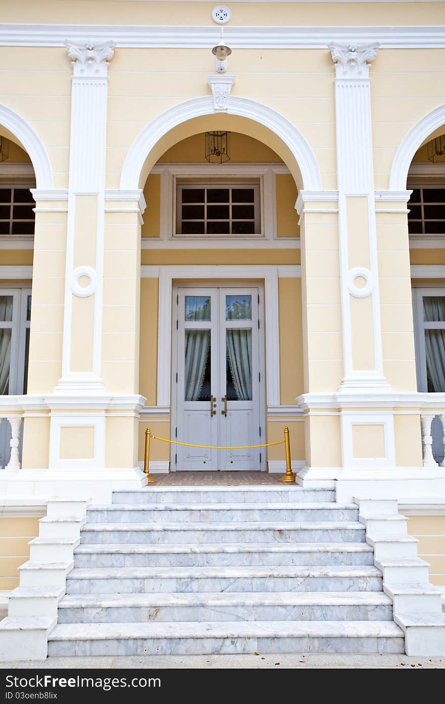 Beautiful entrance in palace of Thailand