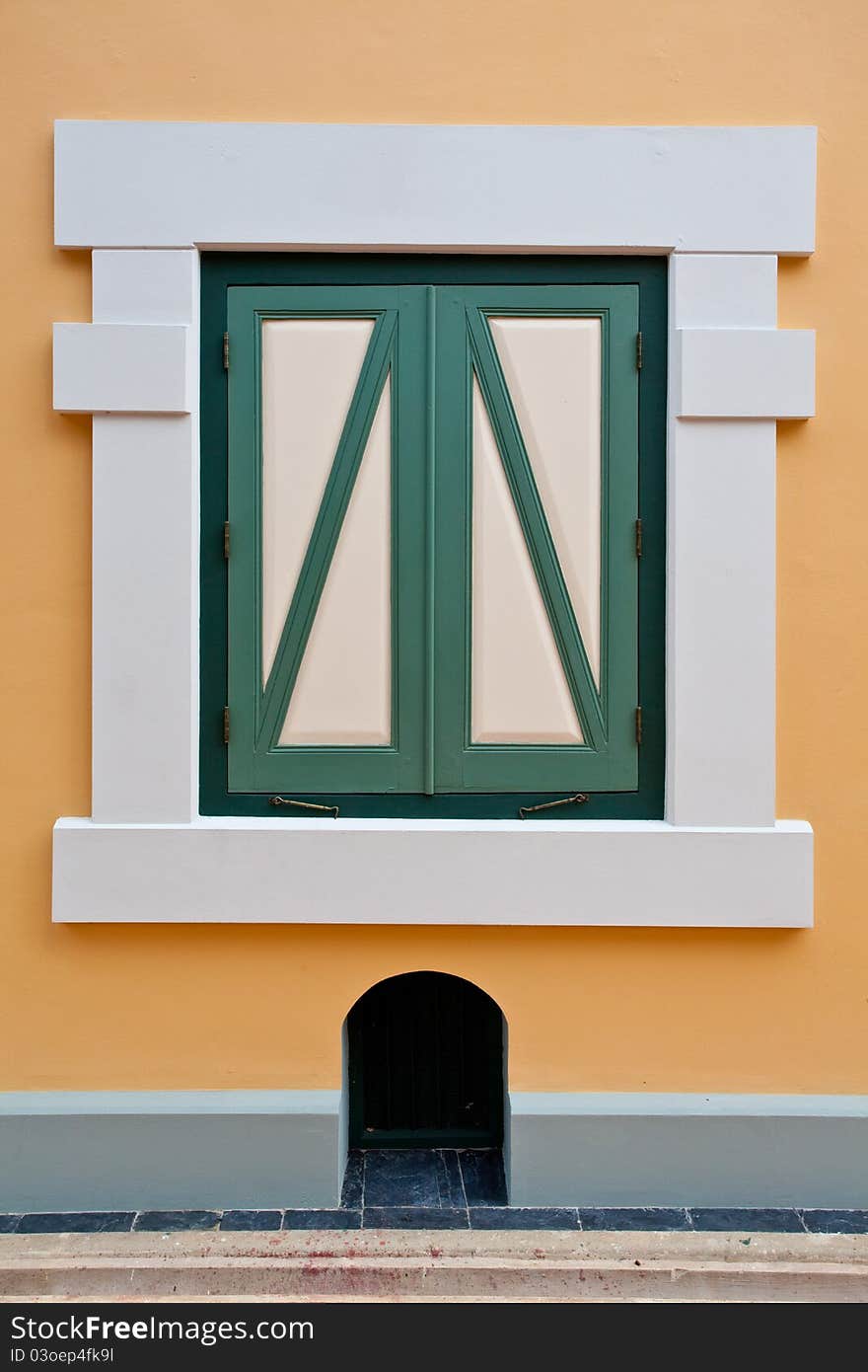 Orange beautiful window in Thailand