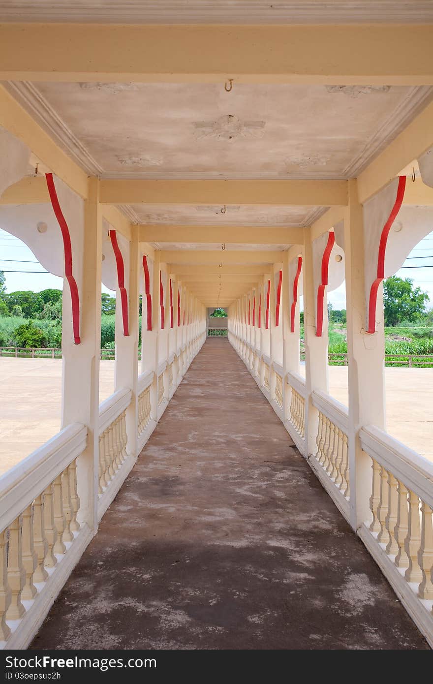 Old Corridor in Wat thai