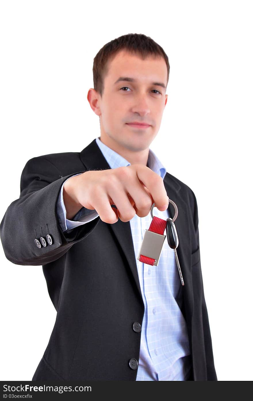 Businessman gives the keys