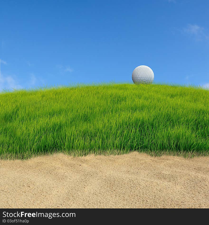 Golf On Grass Course