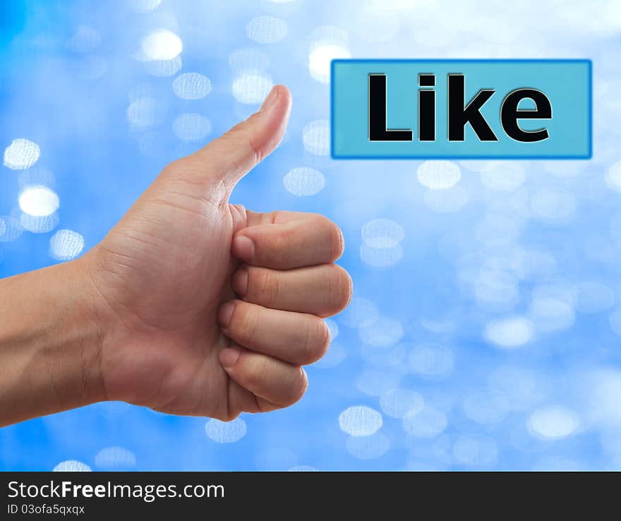 Thumb Up To Like Button