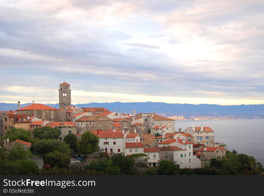 The old village of Brsec on Istria peninsula in Croatia. The old village of Brsec on Istria peninsula in Croatia