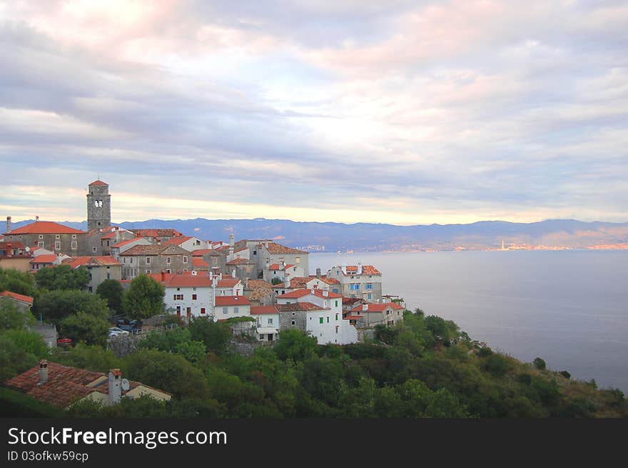 The old village of Brsec on Istria peninsula in Croatia. The old village of Brsec on Istria peninsula in Croatia