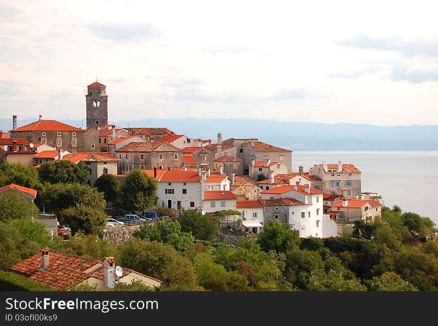 The old village of Brsec on Istria peninsula in Croatia. The old village of Brsec on Istria peninsula in Croatia