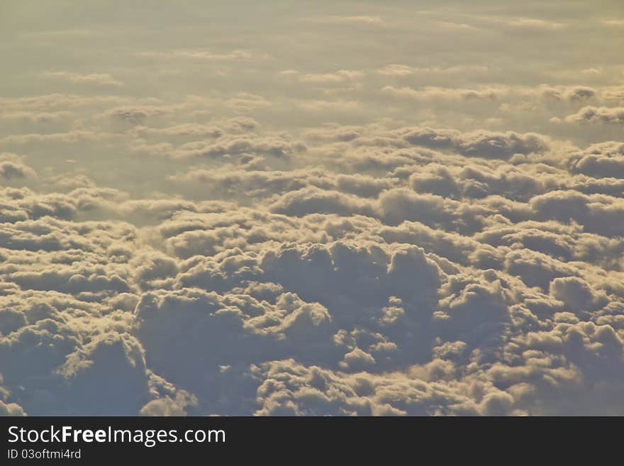 Clouds from the view of an airplane