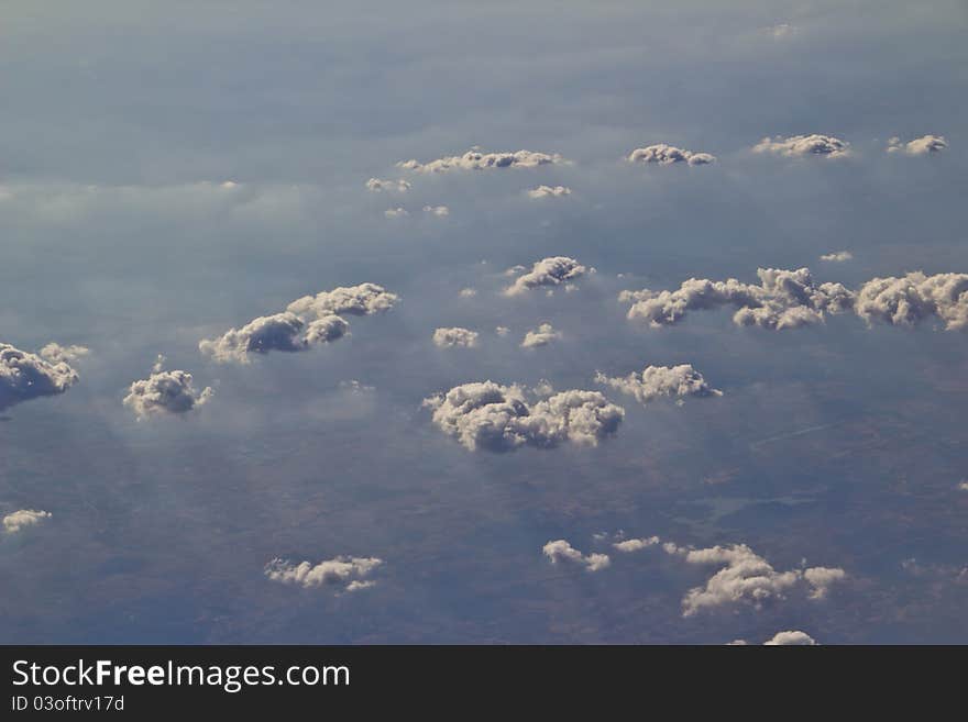 Clouds from the view of an airplane