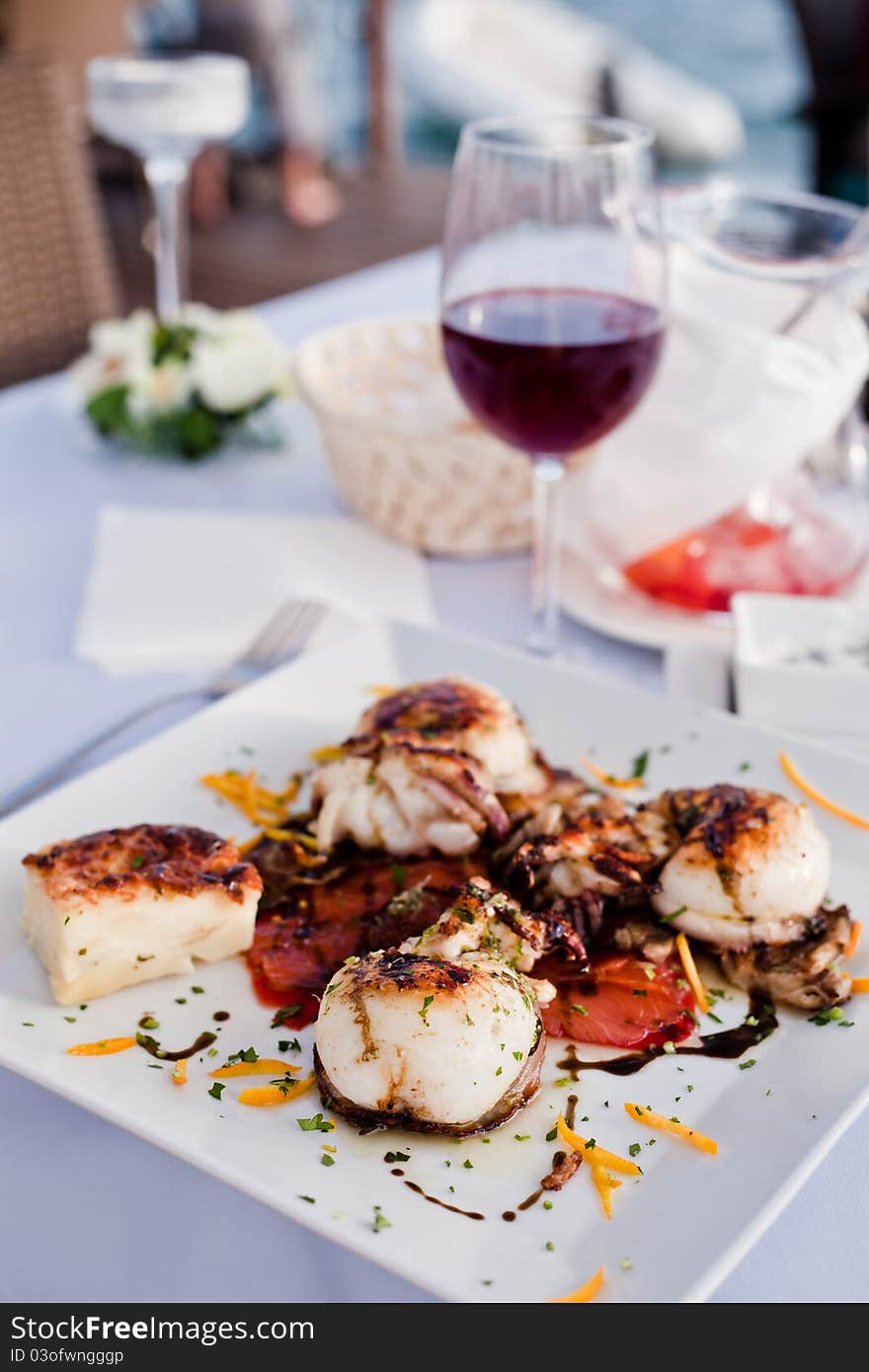 Cuttlefish with bell pepper and balsamic