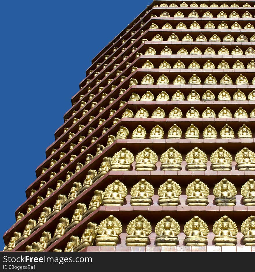 Buddha in Wat Laem Yang Nakhon Sawan. In Thailand