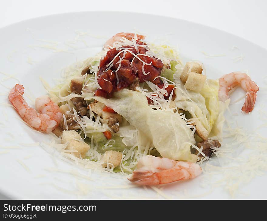 Salad photo on a plate. Salad photo on a plate