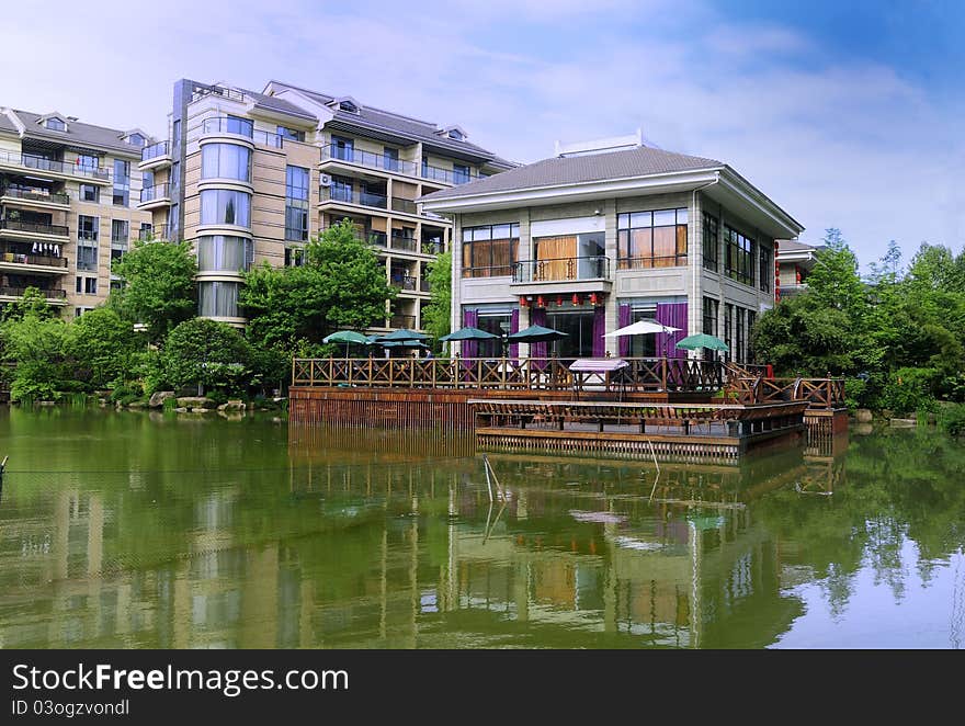 House on lake