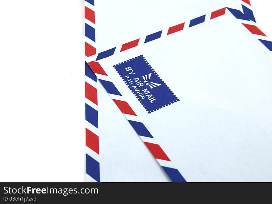 Two air mail envelope