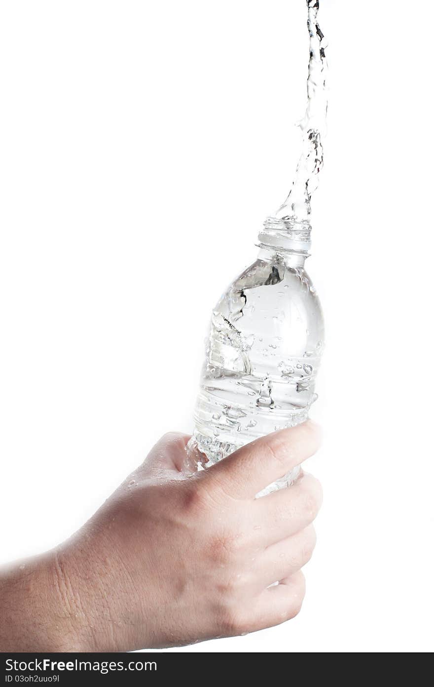 Human Hand Holding A Water Bottle