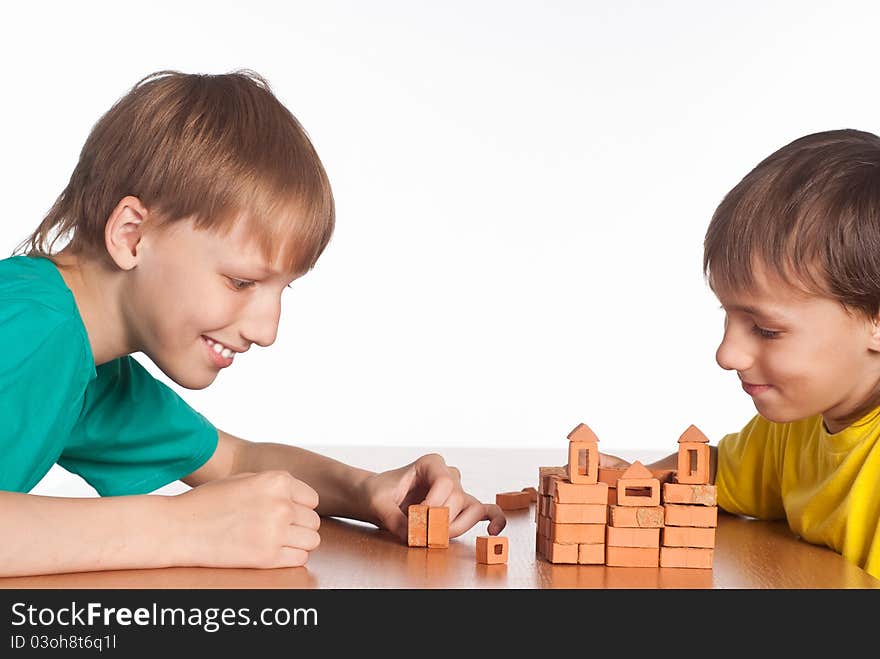 Portrait of a two boys playing