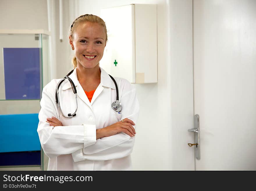 Female medical professional doctor or nurse