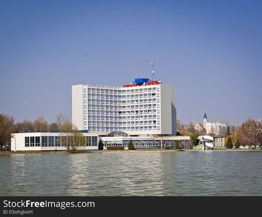 Retro hotel by lake of Balaton in Keszthely