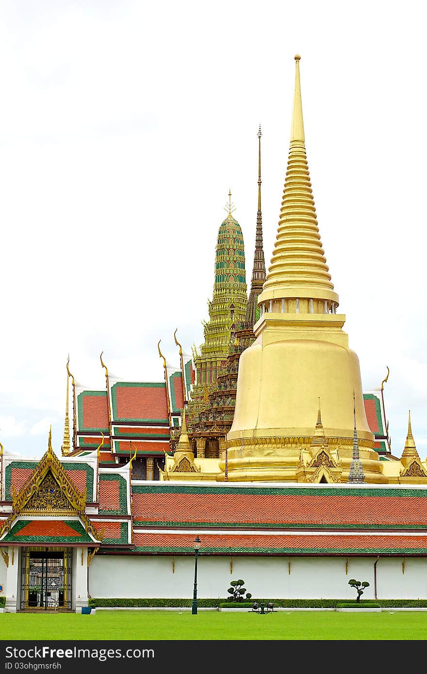 Wat Phra Kaew Temple the most famous landmark in Bangkok, Thailand