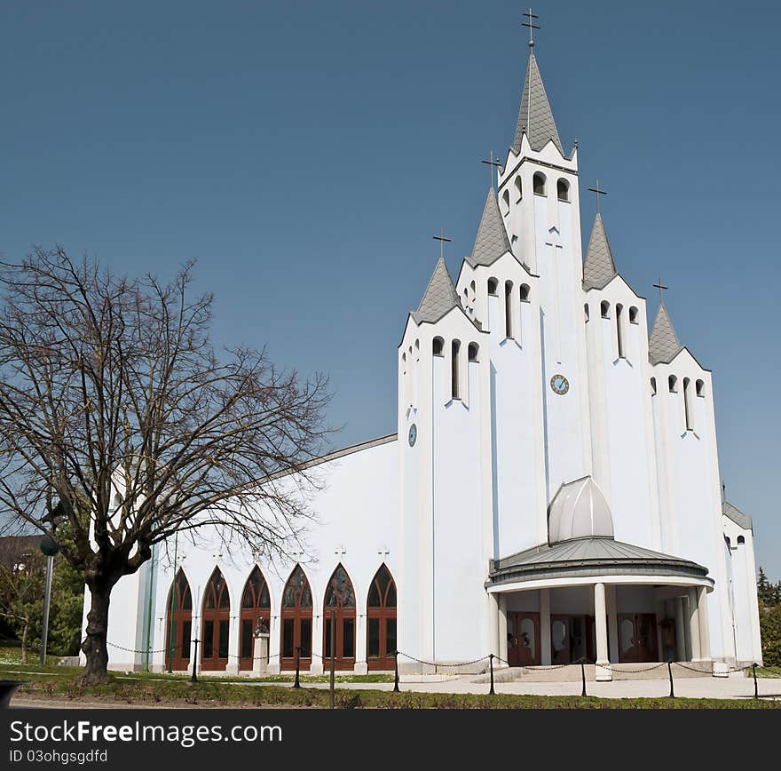 The beautiful blue church